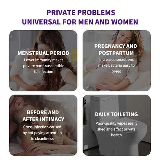 1. Female private care sanitary wipes, can be used for buttocks and underarms cleaning.

2. Deep cleansing wipes away secretions and eliminates odor problems.

3. Cleansing and deodorizing adult incontinence wipes, and wash-free bath wipes.

4. The wipes are designed for personal care, allowing adults to clean faster, more effectively, and more comfortably.

5. Multi-scene use of wipes, for private parts, daily care, and gym sweat cleaning.