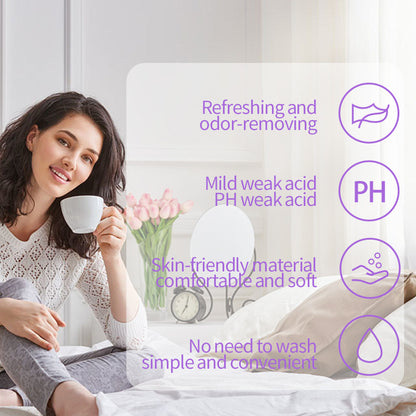 1. Designed specifically for private parts, alcohol-free formula, mild and non-irritating, safer to use.

2. Excellent function, can relieve itching and remove odor, bringing a refreshing feeling.

3. Made of high-quality non-woven fabric, soft and elastic, not easy to break when wiping.

4. Widely applicable, whether it is after fitness or swimming, it can easily meet cleaning needs.

5. Small and light, easy to carry, whether traveling or camping, it can keep private parts clean at any time.