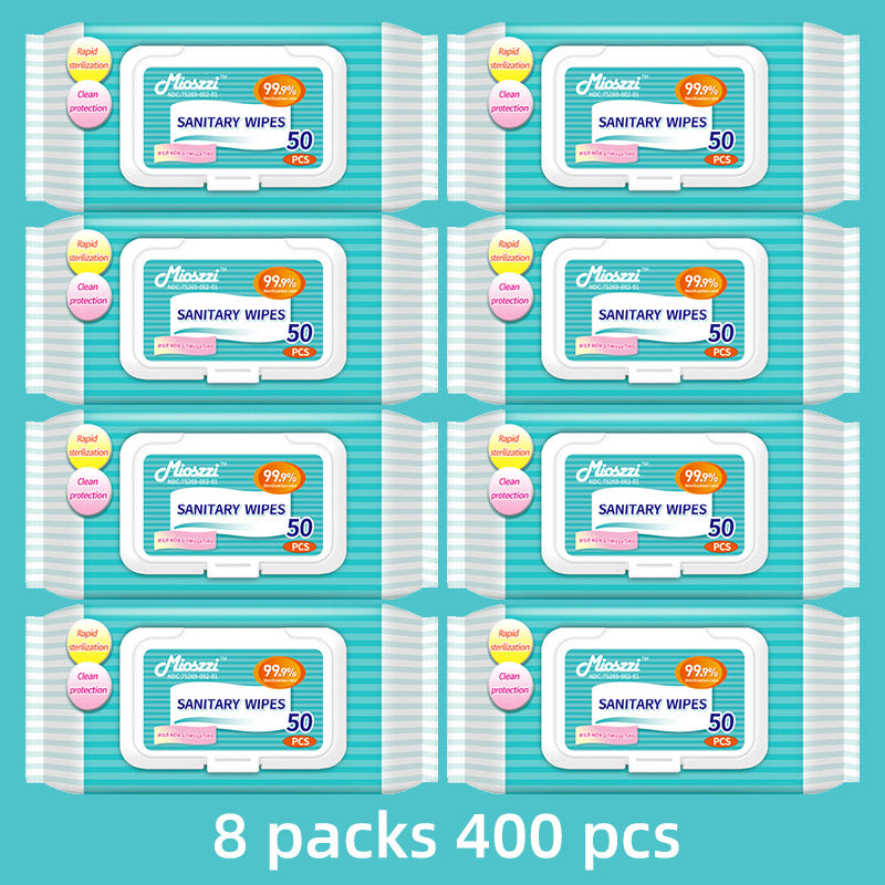 1、Mioszzi&nbsp;travel&nbsp;pack&nbsp;sanitary wipes, large quantities and affordable.

2、Alcohol-free, effectively reduces skin irritation.

3、Multi-scene use,suitable for&nbsp;household items, electronic products and handrails in public places.

4、Hygiene disinfection sanitary wet&nbsp;wipes 3X stronger than a paper towel.

5、Disinfecting wipes, clean and kill 99.9% of viruses and bacteria.