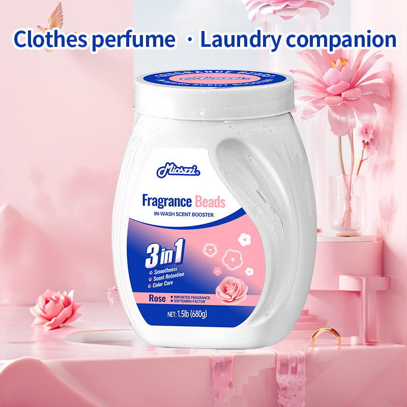 1. The fragrance enhancement beads can effectively remove room odors and musty odors.

2. The laundry fragrance enhancement beads can be used as an air freshener.

3. Air freshener and home fragrance for the house, car or office.

4. Friendly material formula, pet-friendly, safe for home use.

5. 1.5 lbs large barrel, suitable for home use, large quantity, affordable price.
