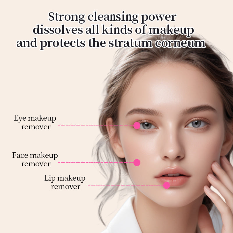 1. Suitable for a wide range of people, gentle around the eyes and also suitable for sensitive skin.

2. Dissolves dirt, removes impurities, oils and makeup from the skin, while removing pollutants, sweat and sunscreen.

3. Contains no dyes or artificial fragrances, safer to use, suitable for daily beauty or skin care routines, allowing you to enjoy a refreshing self-care experience at home.

4. Emollient formula that removes makeup and cleanses the skin while leaving it feeling refreshed, soft, smooth, and
