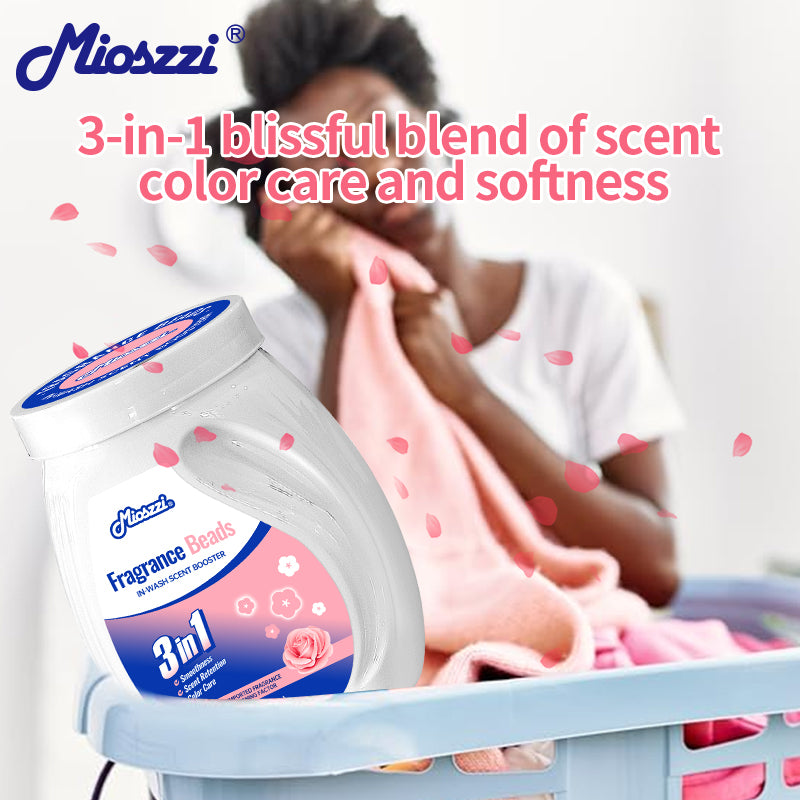 1、1.5 lb&nbsp;large barrel, suitable for home use, large quantity and affordable.

2、Smooth, fragrance retention and color protection three-in-one.

3、Effectively prevent clothes from clumping, remove static electricity, and help clothes restore their natural elasticity and soft skin-friendly feel.

4、Aromatic floral scent, cherry blossom and rose fragrance linger, making clothes fragrant and lasting.

5、Suitable for all washing machines and safe for all fabrics.