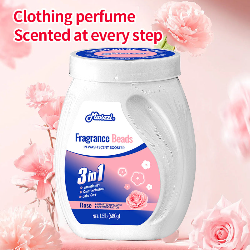 1. Laundry fragrance beads use deodorization technology to effectively decompose odor molecules.

2. Microcapsule blasting technology allows clothes to retain fragrance for a long time.

3. Clothing deodorizing beads can effectively remove sweat stains and body odor that are difficult to remove.

4. Effectively soften fabrics, prevent static electricity, and prevent clothing from clumping.

5. Super value combination pack, suitable for home use, safe and easy-to-melt formula.