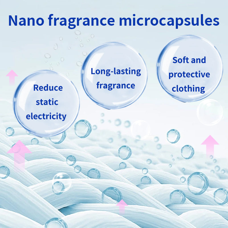 1. Soft clothes, good fragrance retention, color protection three-in-one.

2. Use laundry fragrance beads to effectively prevent fabric damage.

3. Effectively remove sweat and oil smoke that are difficult to remove.

4. Suitable for all clothing fibers, including towels, sportswear and pajamas.

5. Use deodorant beads to refresh body odor, restore natural fragrance, and keep a good mood all day long.