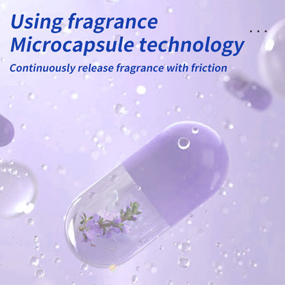 1. Smooth, fragrant, and color protection in one.

2. Clothing deodorant beads can effectively remove sweat stains that are difficult to remove.

3. The rich lavender scent is like traveling through a lavender garden, calming your mood.

4. Colloidal particle microcapsule technology makes the fragrance of clothes last.

5. Effectively prevent clothing from caking and remove static electricity.