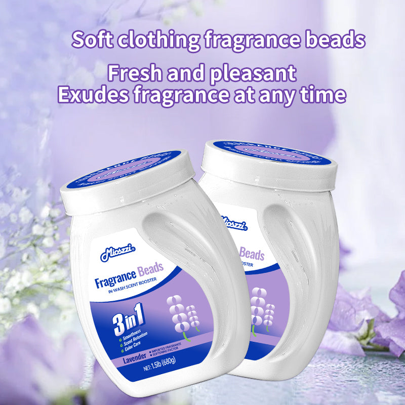 1. Smooth, fragrance and color protection three-in-one.

2. Deodorant beads for clothes can effectively remove sweat stains that are difficult to remove.

3.The fragrance of lavender and violet, makes clothes Long-lasting fragrance.

4. The microcapsule technology of colloid particles can keep the fragrance of clothes for a long time.

5. Effectively prevent clothes from agglomerating and remove static electricity.
