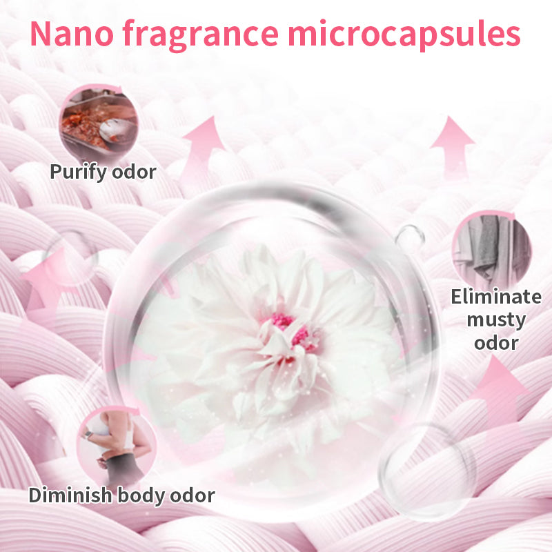 1.&nbsp;Three scents: ocean, lavender and cherry blossom, eliminating the difficulty of choosing.

2.&nbsp;Smooth, fragrance retention, and color protection in one.

3. Use laundry fragrance beads to effectively prevent fabric damage.

4. It can effectively remove sweat stains that are difficult to remove.

5. Use deodorant beads to enhance freshness and maintain a good mood all day long.

6. Safe for all loads including towels, active wear and children's sleepwear.