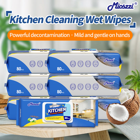 1. Coconut essential oil ingredients are used, and 0 alcohol is added to reduce the irritation of chemical residues to the skin.

2. Surfactants deeply disintegrate stubborn grease, burnt stains, and sauce residues, easily restoring the kitchen surface to a smooth finish.

3. Suitable for stoves, range hoods, dining tables, tableware and children's dining chairs, etc..

4. After cleaning, it emits a light lemon scent, effectively neutralizes the smell of kitchen fumes, and improves the mood for cooking.