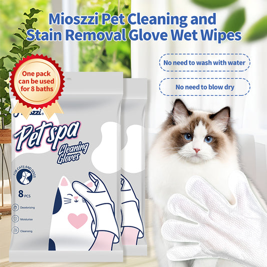 1. General purpose wipes that can be used to clean skin and hair.

2. Pure water wipes, gentle formula, hypoallergenic, safe for sensitive skin.

3. Antibacterial deodorizing wipes, effectively reduce dog dander, remove dirt and bacteria.

4. Bag-packed glove wipes, highly hydrophilic and not easy to leak, keep pets fresh during travel.

5. Widened and enlarged glove wipes, more convenient to clean the whole body of the pet.