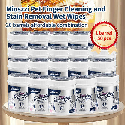 1. Universal wipes that can be used to clean skin and hair.
2. Pure water wipes, mild formula, hypoallergenic, safe for sensitive skin.
3. Antibacterial and deodorant wipes to effectively reduce dog dander and remove dirt and bacteria.
4. Bucket wipes don't leak easily, keeping pets fresh during travel.
5. Widened and enlarged finger wipes make it easier to clean.