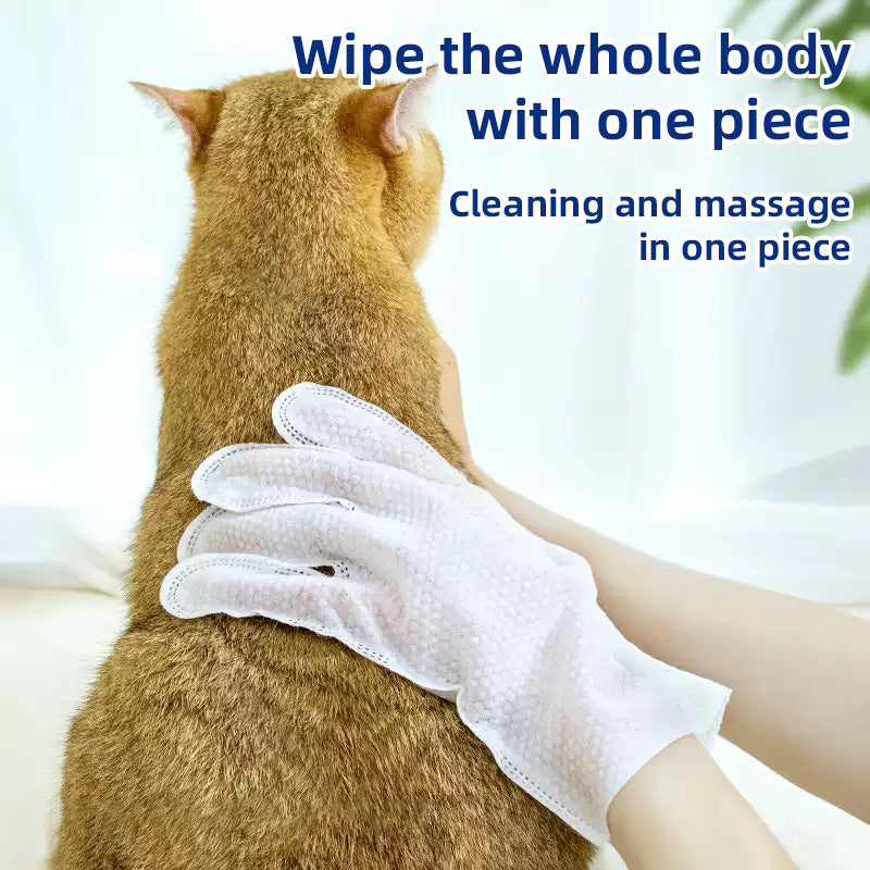 1. Water-based wipes, super absorbent, moisturizing pet skin.

2. Plant-based non-woven fabric, extra thick and soft, tear-resistant.

3. Deodorizing wipes, effectively remove unpleasant odors.

4. Hypoallergenic formula, safe for cats and dogs.

5. Clean dirt from paws and skin, grooming cleaning mitt wipes.