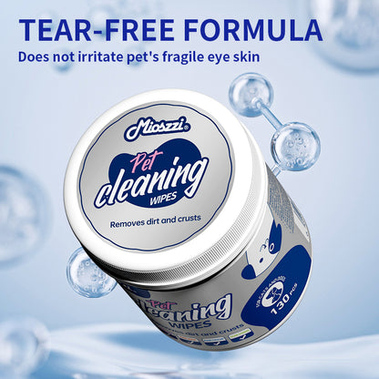 1. Safe formula, alcohol-free, pet-safe, pet-friendly wipes.
2. Add tea tree oil extract to nourish and smooth hair.
3. Powerful, effective in removing dirt and itching.
4. Multi-functional disc wipes for cleaning pet's buttocks and eyes.
5. Buckets of wet wipes, no need to worry about leakage.