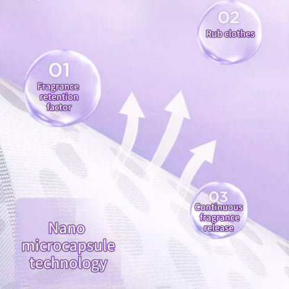 1. Laundry fragrance beads use deodorizing technology to effectively decompose odor molecules.

2. Microcapsule sandblasting technology allows clothes to retain fragrance for a long time.

3. Clothing deodorizing beads can effectively remove sweat stains that are difficult to remove.

4. Effectively soften fabrics, prevent static electricity, and prevent clothes from clumping.

5. Super value combination pack, suitable for home use, safe and easy-to-melt formula.