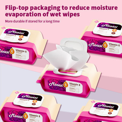 1. Makeup remover wipes with vitamin E to cleanse and moisturize skin.

2. Hypoallergenic formula without added fragrance and harsh chemicals.

3. Effectively removes dirt, oil, and makeup, leaving your face feeling fresh, moisturized, and clean.

4. Smooth texture of flat facial cleansing wipes with low friction to ensure no damage to the stratum corneum.

5. Best facial cleansing wipes for cleansing, moisturizing and soothing.