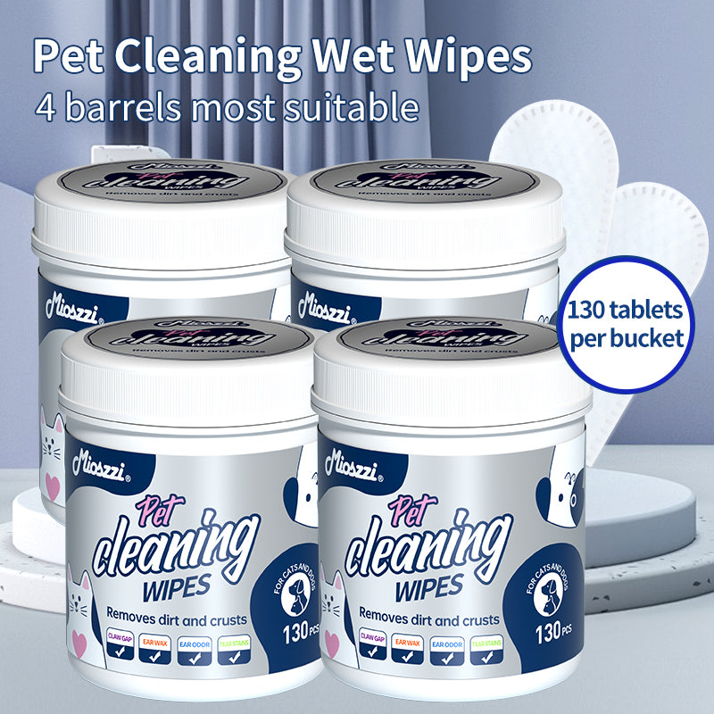 1. Safe and gentle formula: no alcohol added, specially designed for pets, safer to use.

2. Tea tree oil nourishment: contains natural tea tree oil essence, deeply nourishes hair, smoothes frizz and glows.

3. Powerful cleaning and anti-itching: effectively removes dirt and grease, while relieving pet skin itching.

4. Multi-functional cleaning wet wipes: disc shape design, flexible cleaning of pet buttocks, eyes and other sensitive areas.

5. Sealed barrel design: leak-proof barrel, wet wipes long-lasting