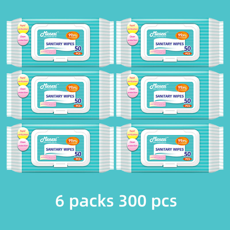 1、The large package of 50 wipes per pack is numerous and affordable.

2、Verified by the Professional Lab Kill 99.9% E. coli and staphylococcus aureus, mild non-stimulating.

3、Mioszzi Sanitary wipes can remove mess, reduce odor and protect hands.

4、Multi-scenario&nbsp;application&nbsp;in daily life, clean electronics, hand hygiene and clean the furniture.

5、No bleach, disinfect and deodorize with Sanitary Wipes for a bleach free cleaning alternative.