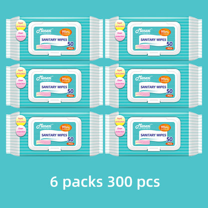 1、The large package of 50 wipes per pack is numerous and affordable.

2、Verified by the Professional Lab Kill 99.9% E. coli and staphylococcus aureus, mild non-stimulating.

3、Mioszzi Sanitary wipes can remove mess, reduce odor and protect hands.

4、Multi-scenario&nbsp;application&nbsp;in daily life, clean electronics, hand hygiene and clean the furniture.

5、No bleach, disinfect and deodorize with Sanitary Wipes for a bleach free cleaning alternative.
