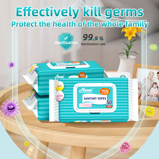 1. Hypoallergenic formula, no bleach, wipe baby toys with confidence.

2. EDI pure water wipes, clean the skin while moisturizing the skin.

3. Powerful antibacterial effect, can clean and kill 99.9% of viruses and bacteria.

4. Weakly acidic pH formula, effectively reduces skin irritation.

5. Disinfectant wipes for travel and outings.