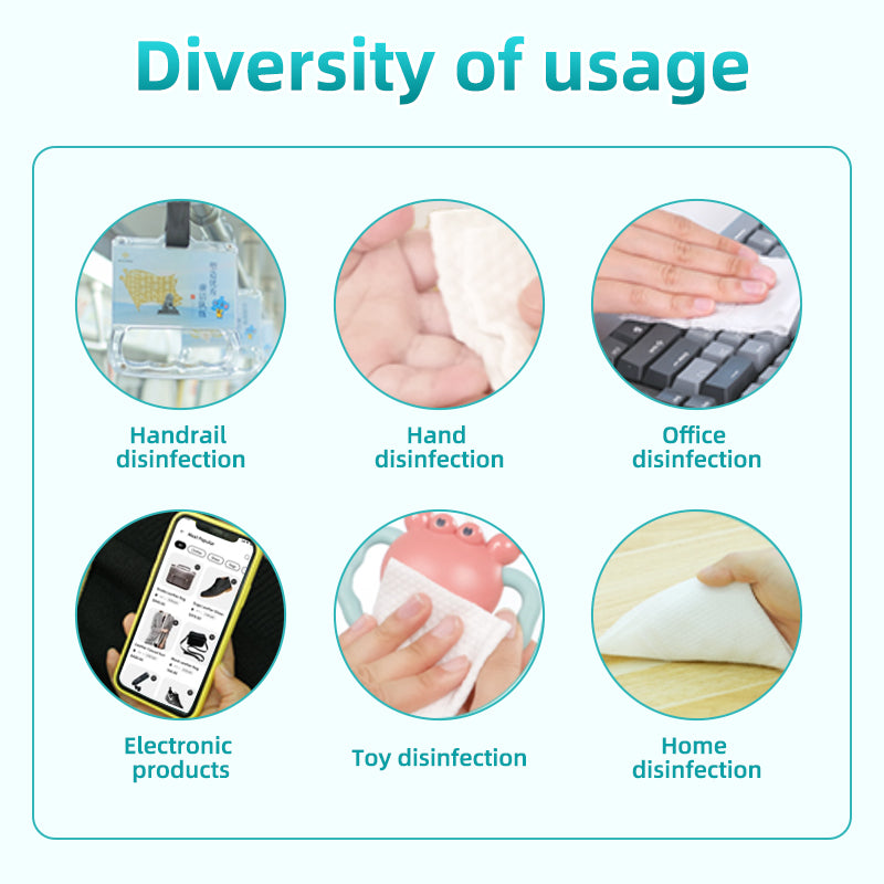 1. Hypoallergenic formula, no bleach, wipe baby toys with confidence.

2. EDI pure water wipes, clean the skin while moisturizing the skin.

3. Powerful antibacterial effect, can clean and kill 99.9% of viruses and bacteria.

4. Weakly acidic pH formula, effectively reduces skin irritation.

5. Disinfectant wipes for travel and outings.