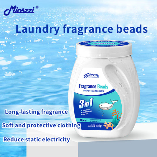 1. Laundry fragrance beads using deodorant technology effectively decompose odor molecules.

2. Microcapsule blasting technology allows clothes to retain fragrance for a long time.

3. Deodorant beads used for clothes can effectively remove sweat stains that are difficult to remove.

4. Effectively soften fabrics, anti-static to prevent clothing from clumping.

5. Value pack combination suitable for home use, large quantity and affordable price.