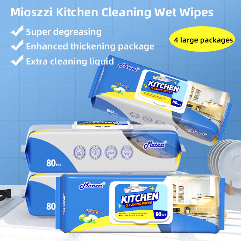1. Super strong degreasing active factor, better than traditional rags and degreasers.

2. Multi-purpose wipes, wipe away oil, dirt and sticky fingerprints.

3. Kitchen cleaning wipes without bleach, more skin-friendly.

4. Disposable wipes, no need to worry about breeding bacteria.

5. Half-arm-length super large packaging, large quantity and affordable.
