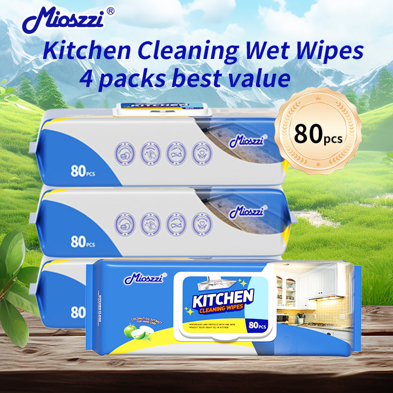 1. Super strong degreasing active factor, better than traditional rags and degreasers.

2. Multi-purpose wipes, wipe away oil, dirt and sticky fingerprints.

3. Kitchen cleaning wipes without bleach, more skin-friendly.

4. Disposable wipes, no need to worry about breeding bacteria.

5. Half-arm-length super large packaging, large quantity and affordable.